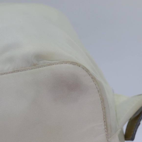 PRADA Backpack Nylon White Silver Auth 85291V main image 13